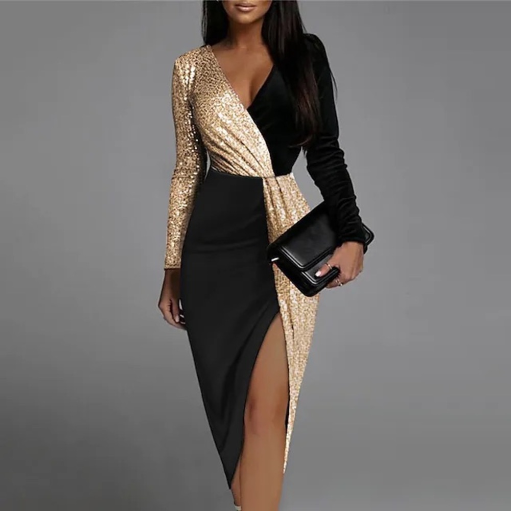 Black and gold dress size Large